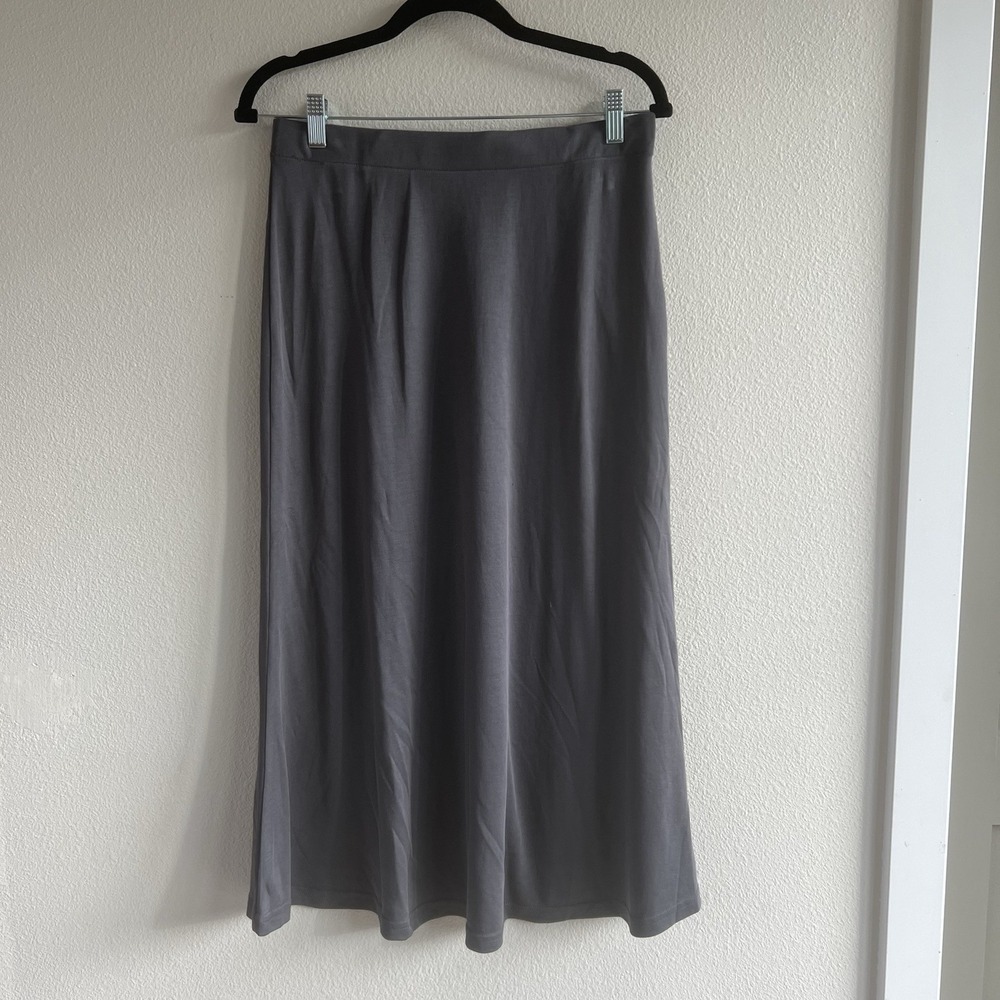 All Row Gray Midi Skirt Women's Medium‎ Modal Polyester Minimalist